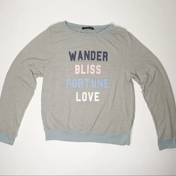 WILDFOX FORTUNE LOVE PULLOVER SWEATSHIRT - Picture 3 of 9